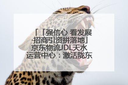 「强信心 看发展·招商引资拼落地」京东物流JDL天水运营中心：激活陇东南区域经济新引擎