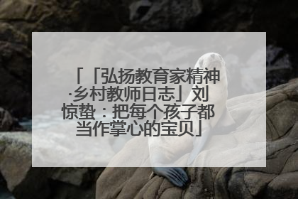 「弘扬教育家精神·乡村教师日志」刘惊蛰：把每个孩子都当作掌心的宝贝
