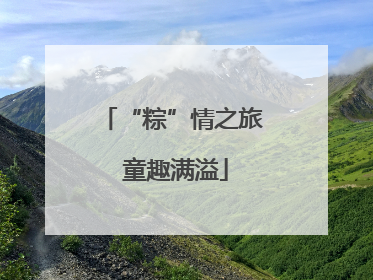 “粽”情之旅 童趣满溢