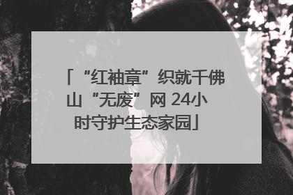“红袖章”织就千佛山“无废”网 24小时守护生态家园