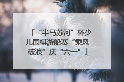 “半马苏河”杯少儿围棋游船赛“乘风破浪”庆“六一”