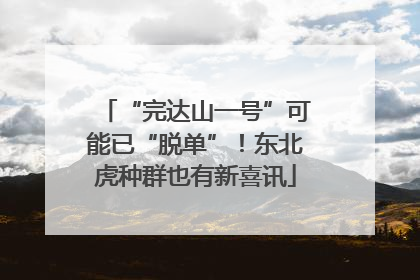 “完达山一号”可能已“脱单”！东北虎种群也有新喜讯