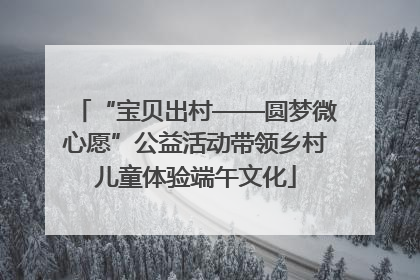 “宝贝出村——圆梦微心愿”公益活动带领乡村儿童体验端午文化