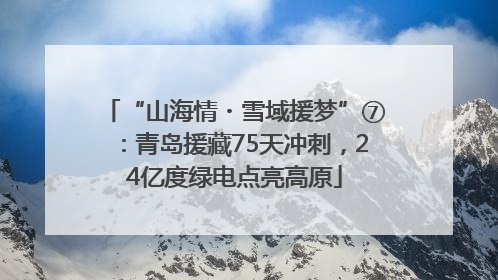 “山海情・雪域援梦”⑦：青岛援藏75天冲刺，24亿度绿电点亮高原