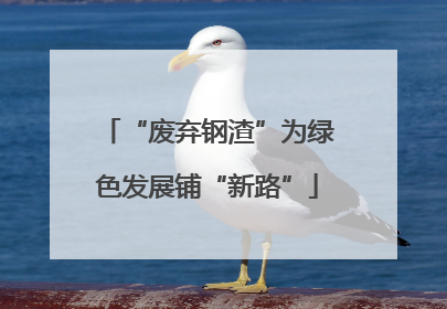 “废弃钢渣”为绿色发展铺“新路”