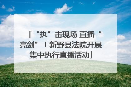 “执”击现场 直播“亮剑”！新野县法院开展集中执行直播活动