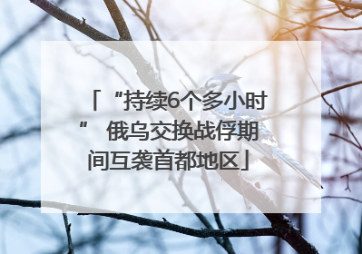 “持续6个多小时” 俄乌交换战俘期间互袭首都地区