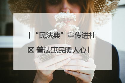 “民法典”宣传进社区 普法惠民暖人心