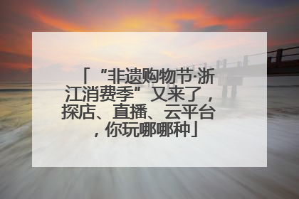 “非遗购物节·浙江消费季”又来了，探店、直播、云平台，你玩哪哪种