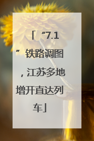 “7.1”铁路调图，江苏多地增开直达列车