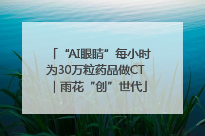 “AI眼睛”每小时为30万粒药品做CT｜雨花“创”世代