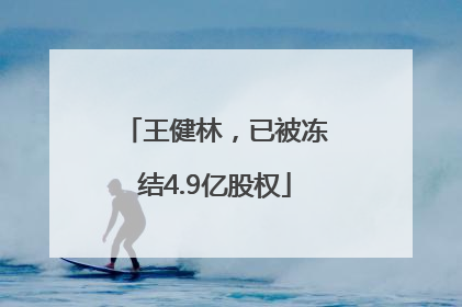王健林，已被冻结4.9亿股权