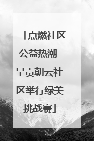 点燃社区公益热潮 呈贡朝云社区举行绿美挑战赛
