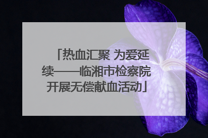 热血汇聚 为爱延续——临湘市检察院开展无偿献血活动