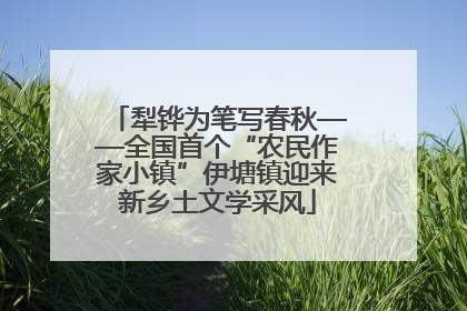 犁铧为笔写春秋——全国首个“农民作家小镇”伊塘镇迎来新乡土文学采风