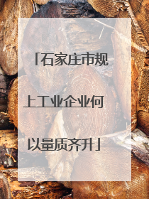 石家庄市规上工业企业何以量质齐升