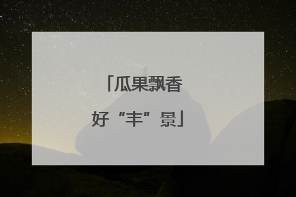 瓜果飘香 好“丰”景