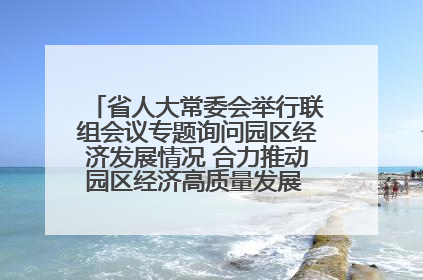 省人大常委会举行联组会议专题询问园区经济发展情况 合力推动园区经济高质量发展 王宁主持会议并讲话 王予波带队到会应询