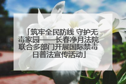 筑牢全民防线 守护无毒家园——长春净月法院联合多部门开展国际禁毒日普法宣传活动