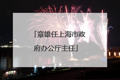 章雄任上海市政府办公厅主任