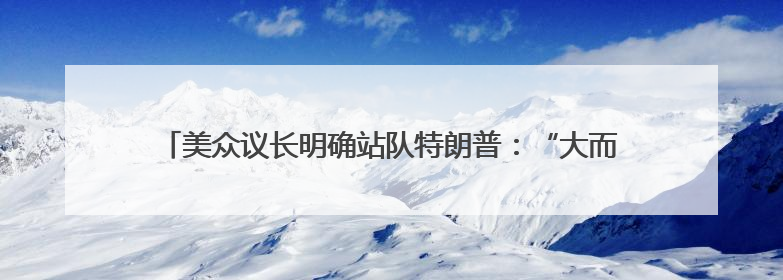 美众议长明确站队特朗普：“大而美”法案不是为了取悦世界首富