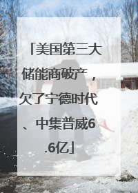 美国第三大储能商破产，欠了宁德时代、中集普威6.6亿