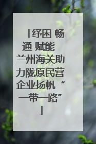 纾困 畅通 赋能 兰州海关助力陇原民营企业扬帆“一带一路”