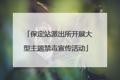保定站派出所开展大型主题禁毒宣传活动