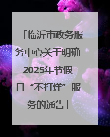 临沂市政务服务中心关于明确2025年节假日“不打烊”服务的通告