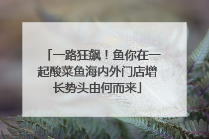 一路狂飙！鱼你在一起酸菜鱼海内外门店增长势头由何而来