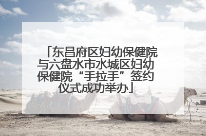 东昌府区妇幼保健院与六盘水市水城区妇幼保健院“手拉手”签约仪式成功举办