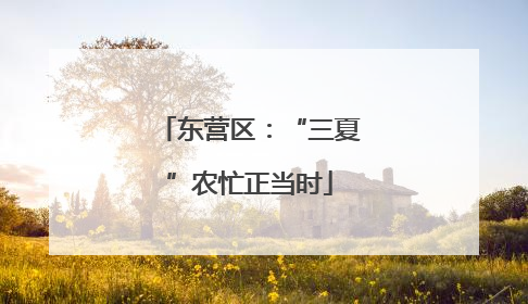 东营区：“三夏”农忙正当时