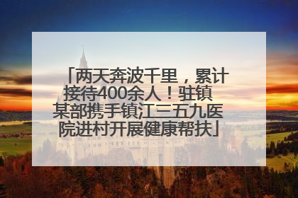 两天奔波千里，累计接待400余人！驻镇某部携手镇江三五九医院进村开展健康帮扶