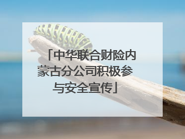 中华联合财险内蒙古分公司积极参与安全宣传