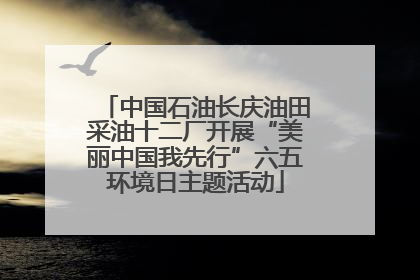 中国石油长庆油田采油十二厂开展“美丽中国我先行”六五环境日主题活动