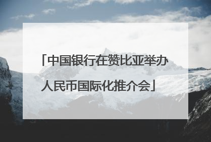 中国银行在赞比亚举办人民币国际化推介会