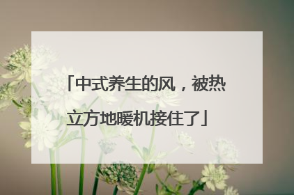 中式养生的风，被热立方地暖机接住了