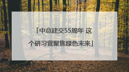 中意建交55周年 这个研习营聚焦绿色未来