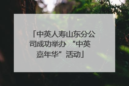 中英人寿山东分公司成功举办 “中英嘉年华”活动