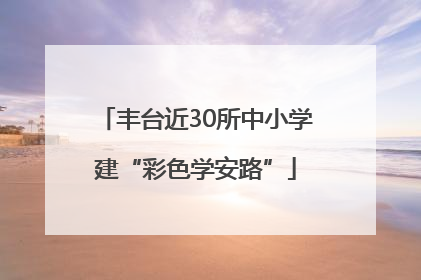 丰台近30所中小学建“彩色学安路”