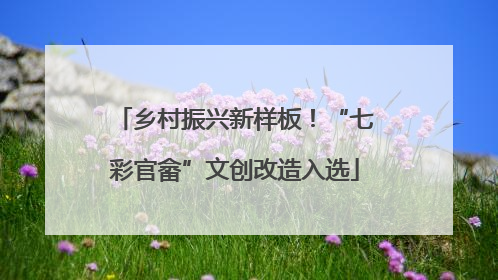 乡村振兴新样板！“七彩官畲”文创改造入选