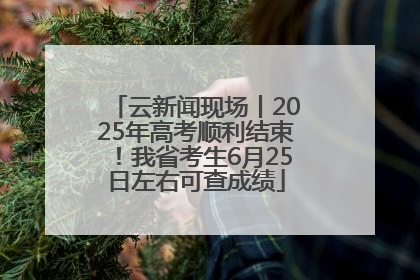 云新闻现场丨2025年高考顺利结束！我省考生6月25日左右可查成绩
