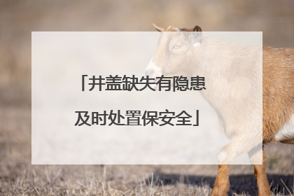 井盖缺失有隐患 及时处置保安全