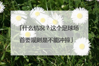 什么情况？这个足球场首要规则是不能冲撞