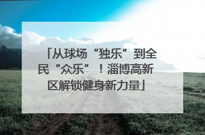 从球场“独乐”到全民“众乐”！淄博高新区解锁健身新力量