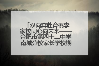 双向奔赴育桃李 家校同心向未来——合肥市第四十二中学南城分校家长学校期末总结会圆满召开
