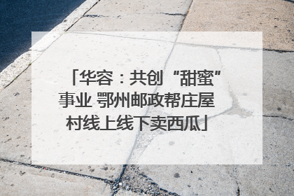 华容：共创“甜蜜”事业 鄂州邮政帮庄屋村线上线下卖西瓜