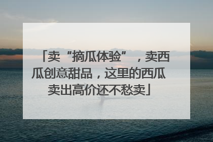 卖“摘瓜体验”，卖西瓜创意甜品，这里的西瓜卖出高价还不愁卖