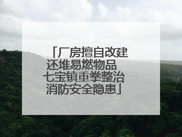 厂房擅自改建还堆易燃物品 七宝镇重拳整治消防安全隐患