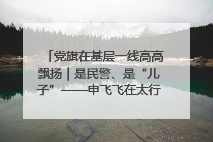 党旗在基层一线高高飘扬｜是民警、是“儿子”——申飞飞在太行山中的一线坚守